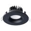 10W LED Direct Wire Downlight, Remote Driver, CCT Selectable, Dimmable, Round, Black Finish