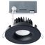 10W LED Direct Wire Downlight, Remote Driver, CCT Selectable, Dimmable, Round, Black Finish
