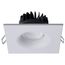 10W LED Direct Wire Downlight, Remote Driver, CCT Selectable, Dimmable, Square, White Finish