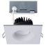 10W LED Direct Wire Downlight, Remote Driver, CCT Selectable, Dimmable, Square, White Finish
