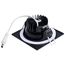 10W LED Direct Wire Downlight, Remote Driver, CCT Selectable, Dimmable, Square, Black Finish