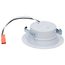 10W LED High Output Downlight Retrofit, 4", 27K/30K/35K/40K/50K CCT Selectable, Round, White Finish (6 Pack)