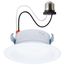 10W LED High Output Downlight Retrofit, 4", 27K/30K/35K/40K/50K CCT Selectable, Round, White Finish (6 Pack)