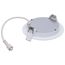 8W LED Direct Wire Performer Series Downlight, Remote Driver, 4", 27K/3K/35K/4K/5K CCT Selectable, Round, Flat Face, White Finish