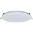 11W LED Direct Wire Performer Series Downlight, Remote Driver, 6", 27K/3K/35K/4K/5K CCT Selectable, Round, Flat Face, White Finish