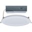 11W LED Direct Wire Performer Series Downlight, Remote Driver, 6", 27K/3K/35K/4K/5K CCT Selectable, Round, Flat Face, White Finish