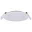 8/12W LED Direct Wire Downlight, 27K/3K/35K/4K/5K CCT, Remote Driver, 4", Round, Flat Face, White Finish, 120-277V, Dual Dimming