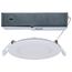 8/12W LED Direct Wire Downlight, 27K/3K/35K/4K/5K CCT, Remote Driver, 4", Round, Flat Face, White Finish, 120-277V, Dual Dimming