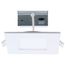 9W LED Direct Wire Downlight with Night Light, 4", Remote Driver, CCT Selectable, Dimmable, Square, White Finish