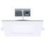 12W LED Direct Wire Downlight with Night Light, 6", Remote Driver, CCT Selectable, Dimmable, Square, White Finish