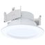 8W, 4" LED Downlight Retrofit, 27K/30K/35K/40K/50K CCT Selectable, Regressed Wafer, Round, Matte White Finish
