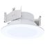 6.5/8/9.3W LED Downlight Retrofit, 27K/30K/35K/40K/50K CCT, 4", Flat Wafer, Round, Matte White Finish