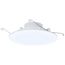 9/11/13W LED Downlight Retrofit, 27K/30K/35K/40K/50K CCT, 6", Flat Wafer, Round, Matte White Finish