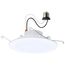 9/11/13W LED Downlight Retrofit, 27K/30K/35K/40K/50K CCT, 6", Flat Wafer, Round, Matte White Finish