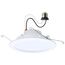 9/11/13W LED Downlight Retrofit, 27K/30K/35K/40K/50K CCT, 6", Regressed Wafer, Round, Matte White Finish
