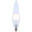 2W Prismatic HX11 LED, 2700K CCT, Candelabra Base, 120V, Frost Finish, 2-Card (12 Pack)