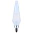 2W Prismatic HX11 LED, 2700K CCT, Candelabra Base, 120V, Frost Finish, 2-Card (12 Pack)