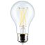 8 Watt A19 LED Bulb - Clear - 3000K - Medium Base - 120 Volt (12 Pack)