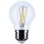 5.5W G16.5 LED, Medium Base, Clear, 3500K CCT, 120V (6 Pack)