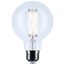 4.5W G25 LED, Medium Base, Clear, 3500K CCT, 120V (6 Pack)