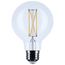 4.5W G25 LED, Medium Base, Clear, 3500K CCT, 120V (6 Pack)
