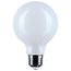 6W G25 LED, Medium Base, White Finish, 3500K CCT, 120V (6 Pack)