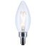 3W B11 LED, Candelabra Base, Clear, 3000K CCT, 120V (6 Pack)