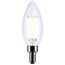 8W B11 LED, Candelabra Base, Candle-Tip, Clear, 3500K CCT, 120V (6 Pack)
