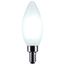 8W B11 LED, Candelabra Base, Candle-Tip, Frost Finish, 5000K CCT, 120V (6 Pack)