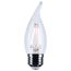 3W CA10 LED, Medium Base, Clear, 3000K CCT, 120V (6 Pack)