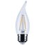 3W CA10 LED, Medium Base, Clear, 3000K CCT, 120V (6 Pack)