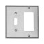 2-Gang Electrical Wall Plate, Combo, Toggle/Decora (430 Stainless Steel)