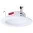 6W LED Downlight Retrofit, 4", CCT Selectable, Round, White Finish