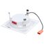 6W LED Downlight Retrofit, 4", CCT Selectable, Square, White Finish