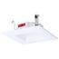 6W LED Downlight Retrofit, 4", CCT Selectable, Square, White Finish