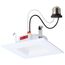 6W LED Downlight Retrofit, 4", CCT Selectable, Square, White Finish