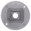 4-1/8" Dia. 1/2" Hub, 1 Hole Round Lamp Holder Cover (Silver)