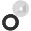 4-1/8" Dia. 1/2" Hub, 1 Hole Round Lamp Holder Cover (White)