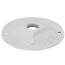 4-1/8" Dia. 1/2" Hub, 1 Hole Round Lamp Holder Cover (White)