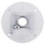 4-1/8" Dia. 1/2" Hub, 1 Hole Round Lamp Holder Cover (White)