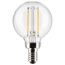 3 Watt G16.5 LED Bulb - Clear - Candelabra base - 90 CRI - 2700K - 120 Volt (8 Pack)