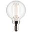 3 Watt G16.5 LED Bulb - Clear - Candelabra base - 90 CRI - 2700K - 120 Volt (8 Pack)