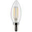 3 Watt B11 LED Bulb - Clear - Candelabra base - 90 CRI - 2700K - 120 Volt (8 Pack)