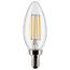 4 Watt B11 LED Bulb - Clear - Candelabra base - 90 CRI - 3000K - 120 Volt (6 Pack)