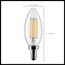 4 Watt B11 LED Bulb - Clear - Candelabra base - 90 CRI - 3000K - 120 Volt (6 Pack)