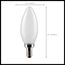 4 Watt B11 LED Bulb - Frost - Candelabra base - 90 CRI - 2700K - 120 Volt (6 Pack)