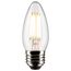 5.5 Watt B11 LED Bulb - Clear - Medium base - 90 CRI - 2700K - 120 Volt (5 Pack)