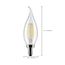 4 Watt CA10 LED Bulb - Clear - Candelabra base - 90 CRI - 3000K - 120 Volt (6 Pack)