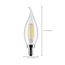 4 Watt CA10 LED Bulb - Clear - Candelabra base - 90 CRI - 5000K - 120 Volt (6 Pack)