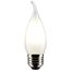 3 Watt CA10 LED Bulb - Frost - Medium base - 90 CRI - 2700K - 120 Volt (8 Pack)